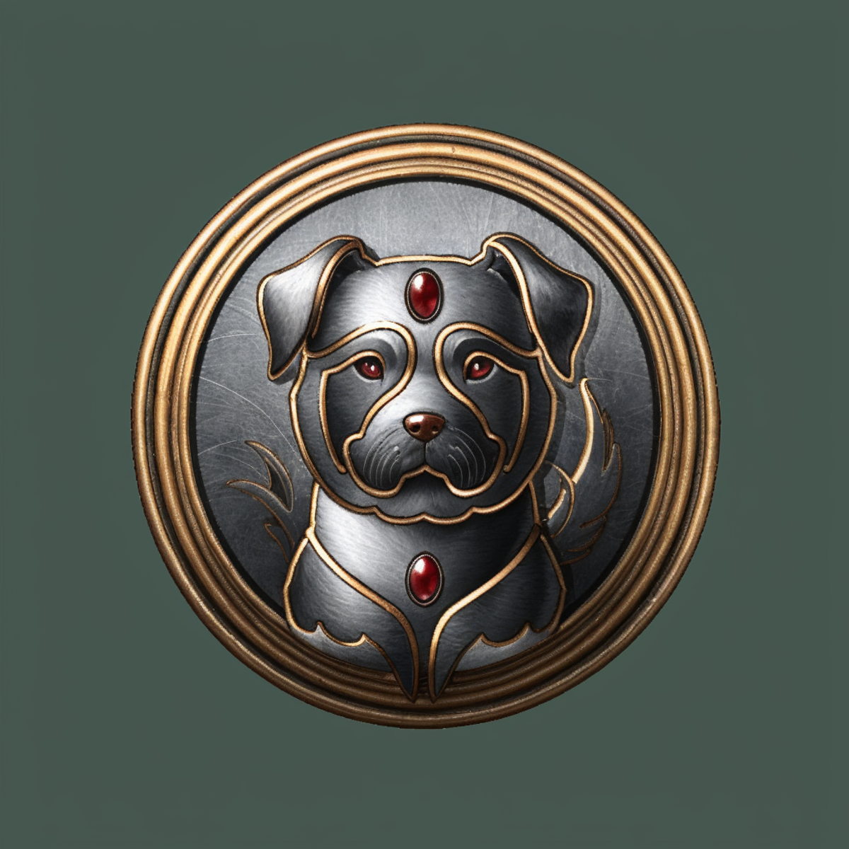 <lora:bg3_classicons_offset_mix2:1> metal dog icon